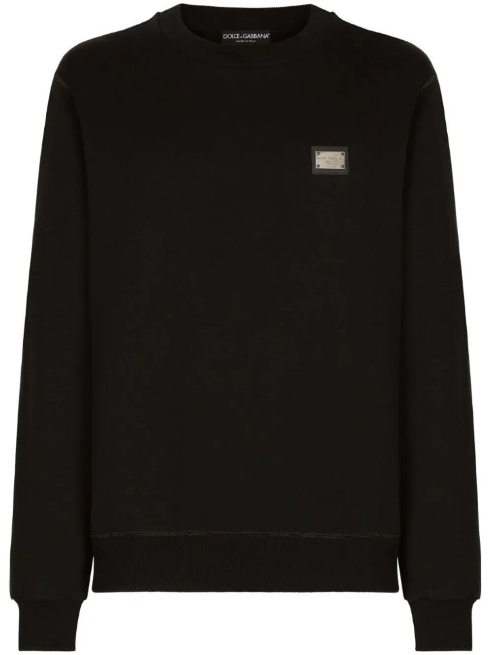 Dolce & Gabbana's Logo Patch Sweatshirt in Black Size 54 IT